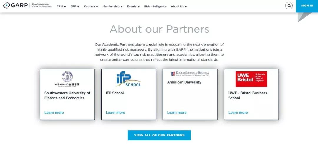 西南财经大学金融学院成为GARP（全球风险管理专业人士协会）学术合作伙伴